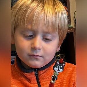 Handmade by my four year-old grandson . Dog ink pen 🖊️ blue ink